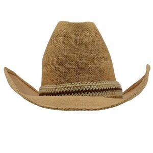 Vintage Resistol "Stagecoach" Straw Cowboy Hat Size 6 5/8 Handmade in Texas